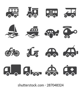 transport icon set