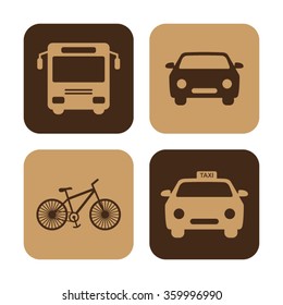 transport icon ; set