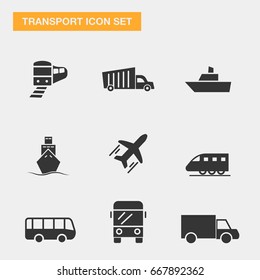 Transport icon set