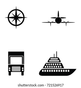 transport icon set