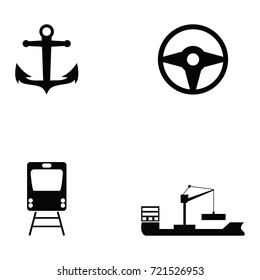 transport icon set