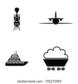 transport icon set