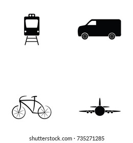 transport icon set