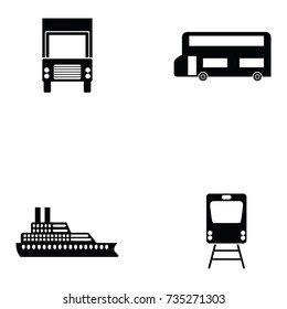 transport icon set