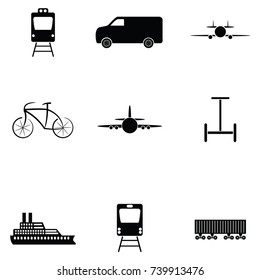 transport icon set