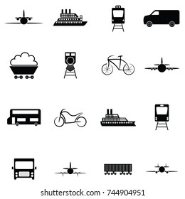 transport icon set