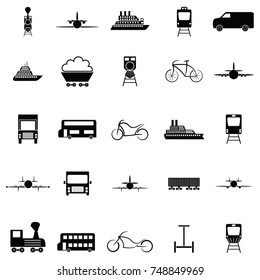 transport icon set