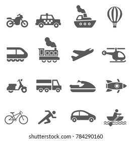 Transport icon set