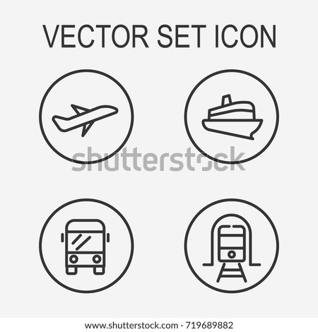 Transport icon set