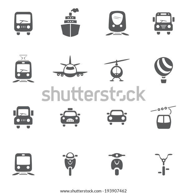 transport icon\
set