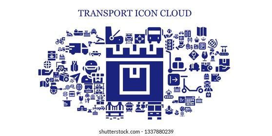 transport icon set. 93 filled transport icons.  Simple modern icons about  - Delivery, Subway, Cargo ship, Seat, Move, Bus, Ship, Train, Bridge, Map, Elevator, Boat, Taxi, Car