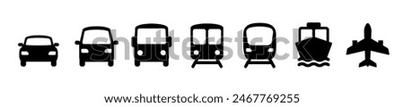 Transport icon set. Different Transport icons.