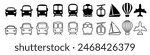 Transport icon set. Public Transportation icons.