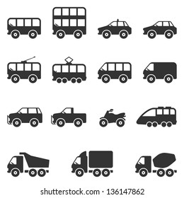 Transport Icon Set. Vector