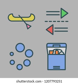 transport icon set. vector set about transfer, loading, box and boat icons set.