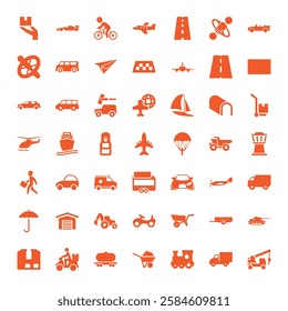 Transport icon set vector illustration 