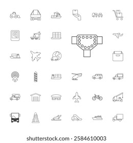 Transport icon set vector illustration 