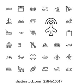 Transport icon set vector illustration 