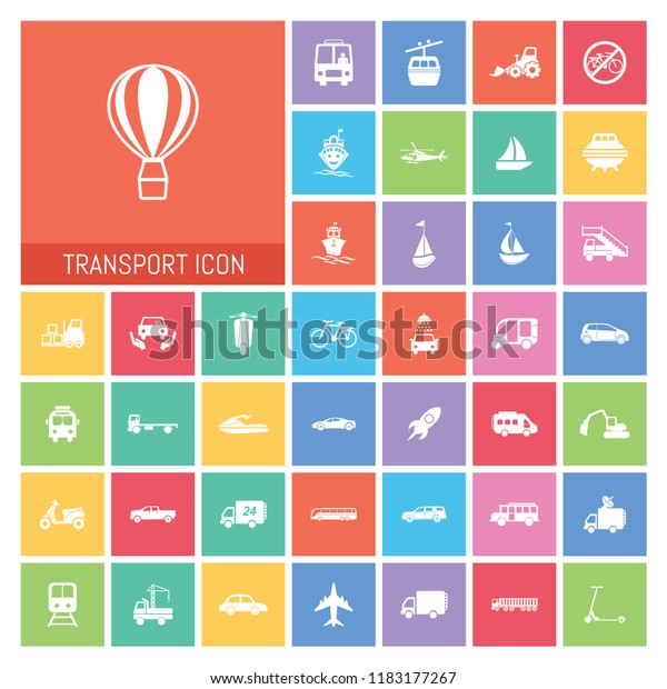 transport icon Set. Very Useful transport icon\
Set Simple illustration. Icons Useful For Web, Mobile, Software\
& Apps. Eps-10.