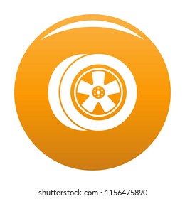 Transport icon. Simple illustration of transport vector icon for any design orange