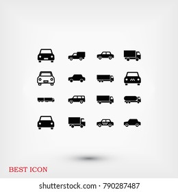 transport icon, stock vector illustration flat design style