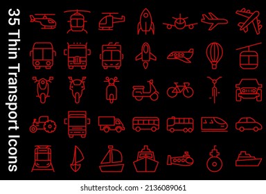 TRANSPORT ICON. TRANSPORTATION AND TRAVELING ICON PACKS
