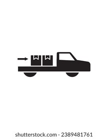 Transportsymbol, Vektorsymbol mit der besten flachen Ikone.