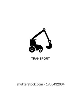transport icon vector black design