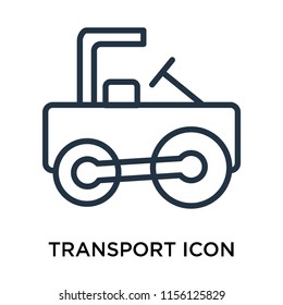 Transport icon vector isolated on white background, Transport transparent sign , line symbol or linear element design in outline style