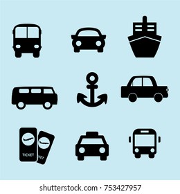 transport icon vectors