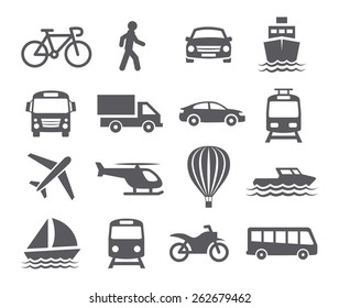 Transport icons  - Shutterstock ID 262679462