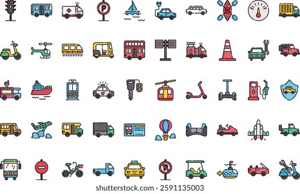 Transport icons High-Quality Vector Icons Collection with Editable Stroke. Ideal for Professional and Creative Projects.