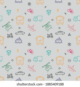 transport icons pattern vector illustration 