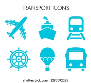 transport icons set