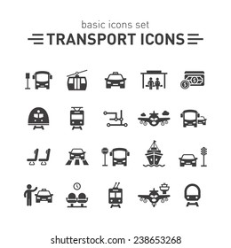 Transport Icons Set.