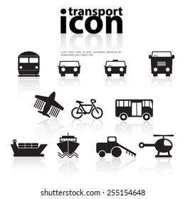 Transport icons set