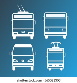 transport icons set