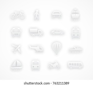 Transport icons set