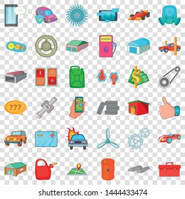 Transport icons set. Cartoon style of 36 transport vector icons for web for any design