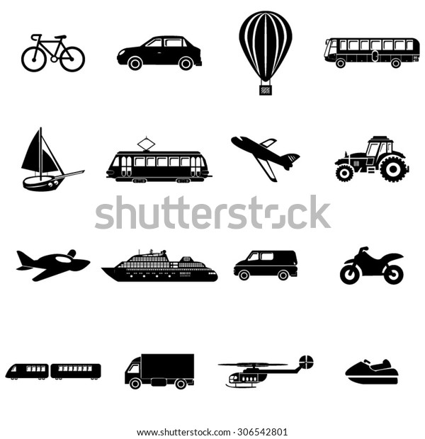 Transport icons set\
illustration