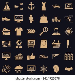 Transport icons set. Simple style of 36 transport vector icons for web for any design