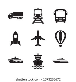 Transport icons set. Transportation logistic concept sign collection. Vector illustration.