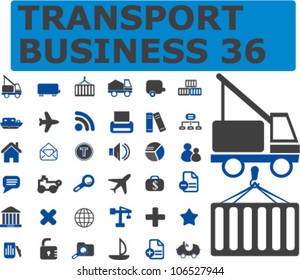 transport icons set, vector