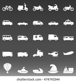 Transport Icons Set Vector Illustration