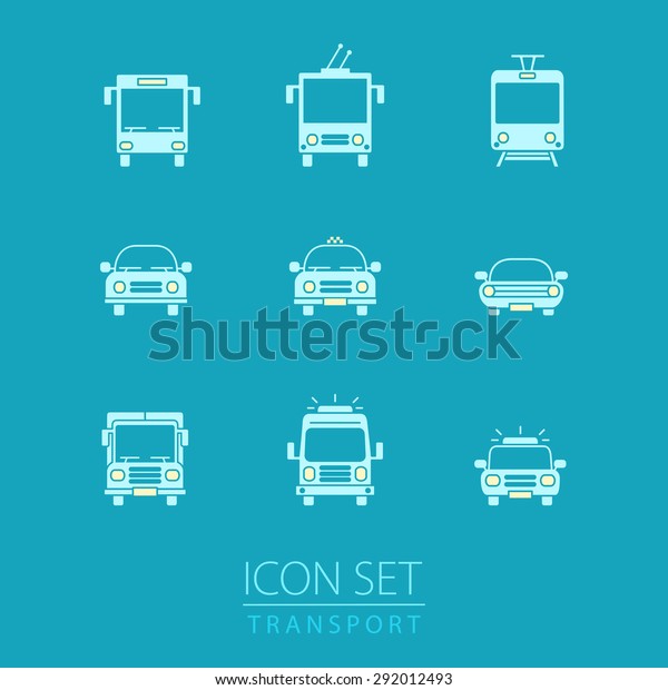 Transport icons set.\
Vehicle line icons