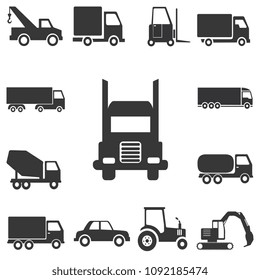 Transport icons universal set