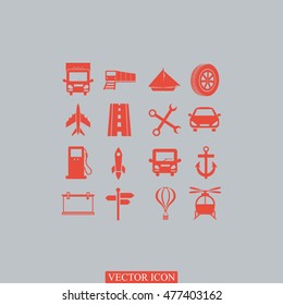 Transport icons, vector best flat icon, EPS