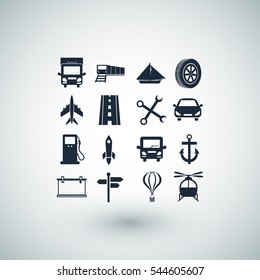 Transport icons, vector best flat icon, EPS