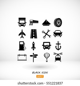 Transport icons, vector best flat icon, EPS