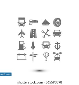 Transport icons, vector best flat icon, EPS